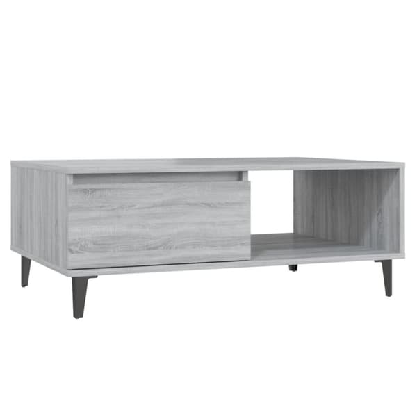 vidaXL sofabord 90x60x35 cm spånplade grå sonoma-eg