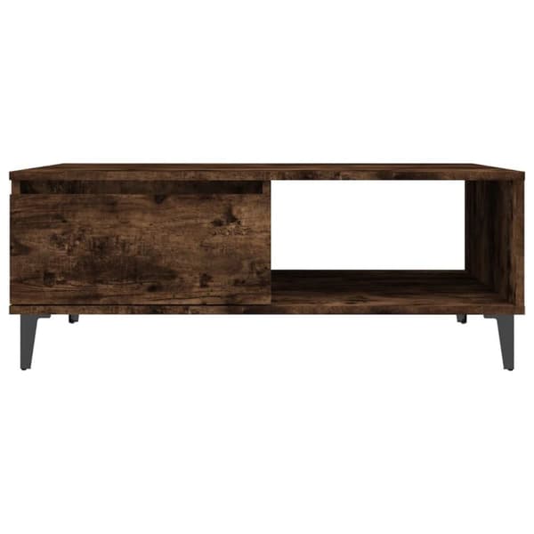 vidaXL Salongbord røkt eik 90x60x35 cm konstruert tre
