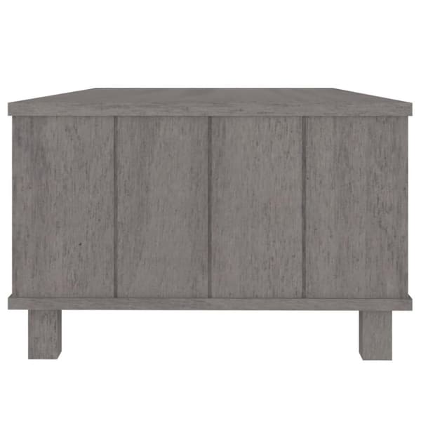 vidaXL sofabord HAMAR 100x55x35 cm massivt fyrretræ lysegrå