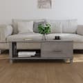 Miniatyrbillede 2 af 9: vidaXL sofabord HAMAR 100x55x35 cm massivt fyrretræ lysegrå