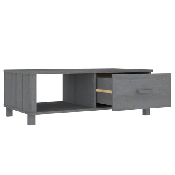 vidaXL Salongbord HAMAR mørkegrå 100x55x35 cm heltre furu