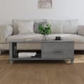 Miniatyrbilde 2 av 9: vidaXL Salongbord HAMAR mørkegrå 100x55x35 cm heltre furu