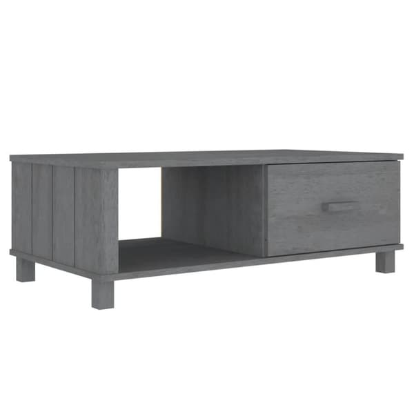 vidaXL Salongbord HAMAR mørkegrå 100x55x35 cm heltre furu
