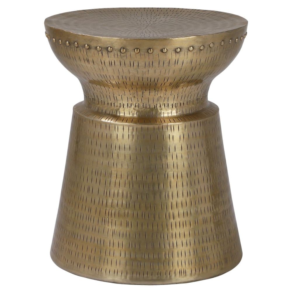 Sidobord Bord i vardagsrummet Bord Kaffebord Kouvola Guld Ø 35 cm