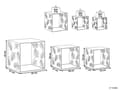 Miniatyrbild 3 av 7: Set av 3 Soffbord Svart Metall Modern Lövmönster Vardagsrum