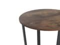 Miniatyrbillede 4 af 6: Sidebord i Mørkt Træ og Sort ø 50 cm Moderne Stil