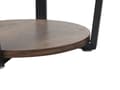 Miniatyrbillede 5 af 6: Sidebord i Mørkt Træ og Sort ø 50 cm Moderne Stil