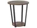 Miniatyrbillede 1 af 6: Sidebord i Mørkt Træ og Sort ø 50 cm Moderne Stil