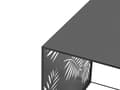 Miniatyrbillede 6 af 7: Sæt med 3 sofaborde sort metal moderne bladmønster til stuen