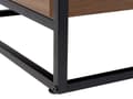 Miniatyrbillede 9 af 10: Sofabord mørkt træ med sort glasplade Metalstel Opbevaringsfunktion Rektangulært moderne design