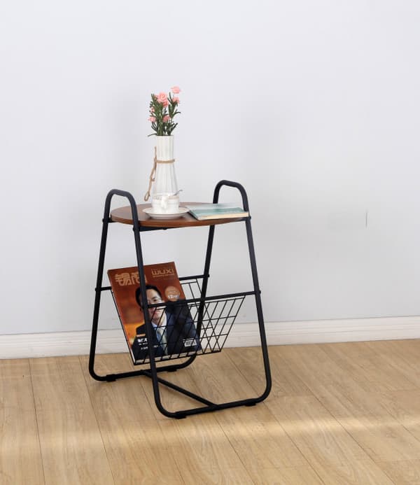Sidebord med magasinholder - 40x47,5x64 cm - Lille Sofabord