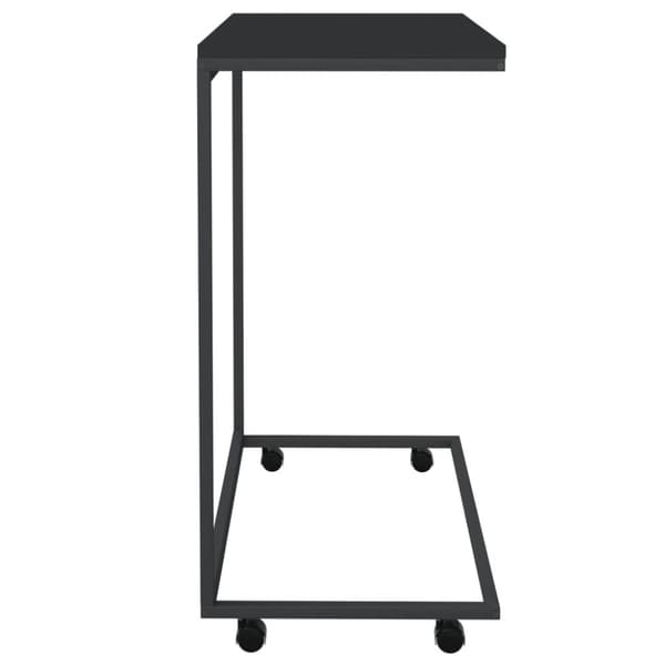 vidaXL sidebord med hjul 55x35x70 cm konstrueret træ sort