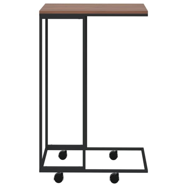 vidaXL sidebord med hjul 40x30x63,5 cm konstrueret træ sort