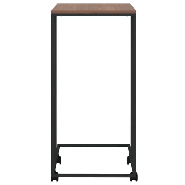 vidaXL sidebord med hjul 40x30x63,5 cm konstrueret træ sort