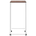 Miniatyrbillede 3 af 6: vidaXL sidebord med hjul 40x30x63,5 cm konstrueret træ hvid