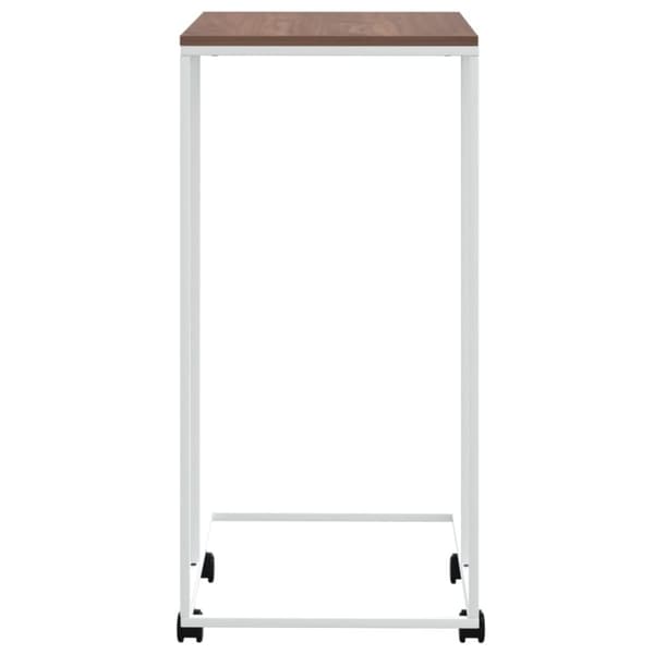vidaXL sidebord med hjul 40x30x63,5 cm konstrueret træ hvid