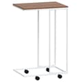 Miniatyrbillede 4 af 6: vidaXL sidebord med hjul 40x30x63,5 cm konstrueret træ hvid
