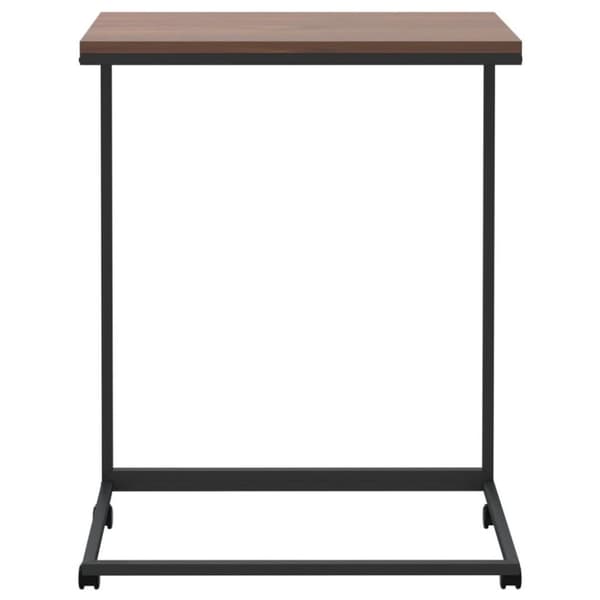 vidaXL sidebord med hjul 55x35x70 cm konstrueret træ sort