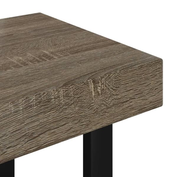 vidaXL Soffbord grå och svart 90x45x40 cm MDF och järn