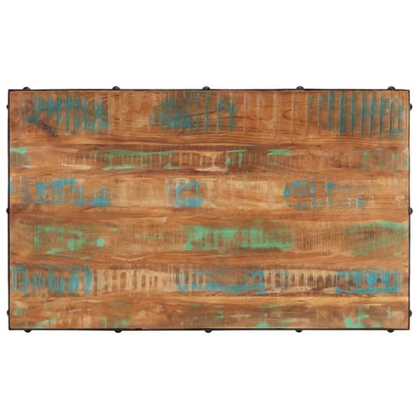 vidaXL sofabord med hjul 100x60x26 cm massivt genbrugstræ