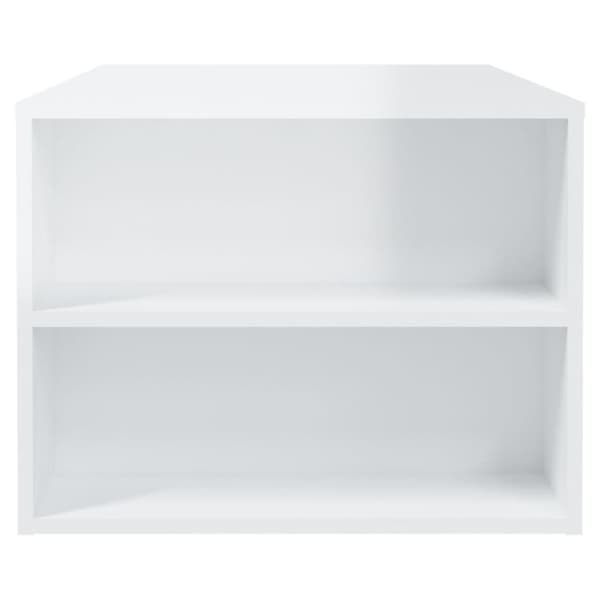vidaXL sofabord 102x55x42 cm konstrueret træ hvid højglans