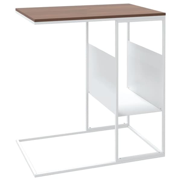 vidaXL Sidebord hvit 55x36x59,5 cm konstruert tre