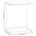 Miniatyrbilde 5 av 6: vidaXL Sidebord med hjul hvit 55x35x70 cm konstruert tre