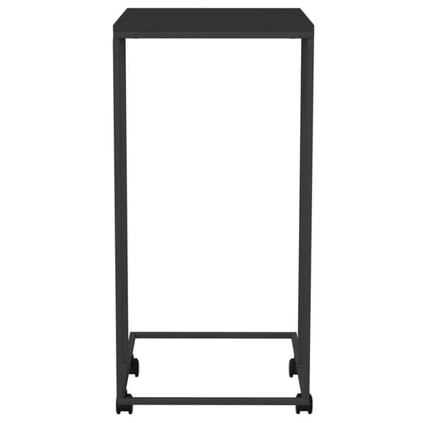 vidaXL Sidobord med hjul svart 40x30x63,5 cm konstruerat trä