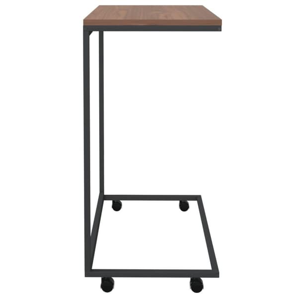 vidaXL Sidebord med hjul svart 55x35x70 cm konstruert tre