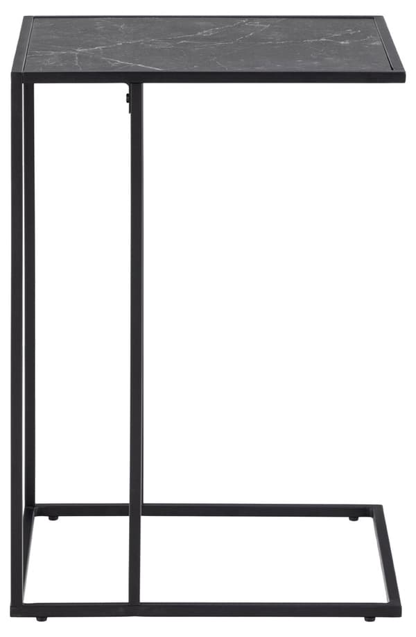 Infinity sidobord marmor look svart.