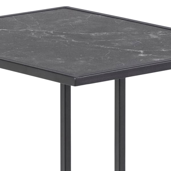 Infinity sidobord marmor look svart.