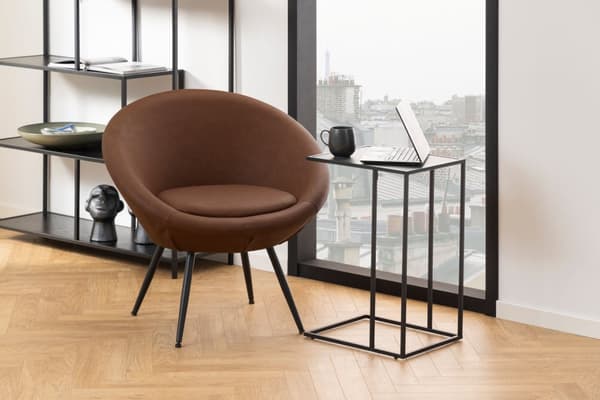 Infinity sidobord marmor look svart.