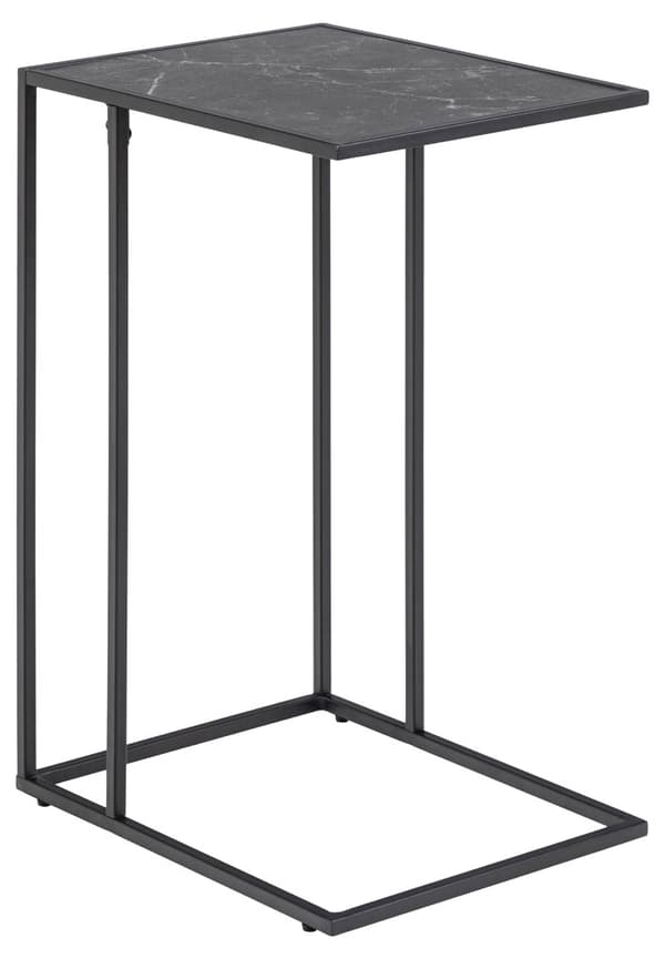 Infinity sidobord marmor look svart.