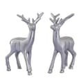 Miniatyrbild 3 av 5: Dekorativ Figur Deer 2 Dukat Bord Metall silver aluminium