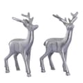 Miniatyrbild 4 av 5: Dekorativ Figur Deer 2 Dukat Bord Metall silver aluminium