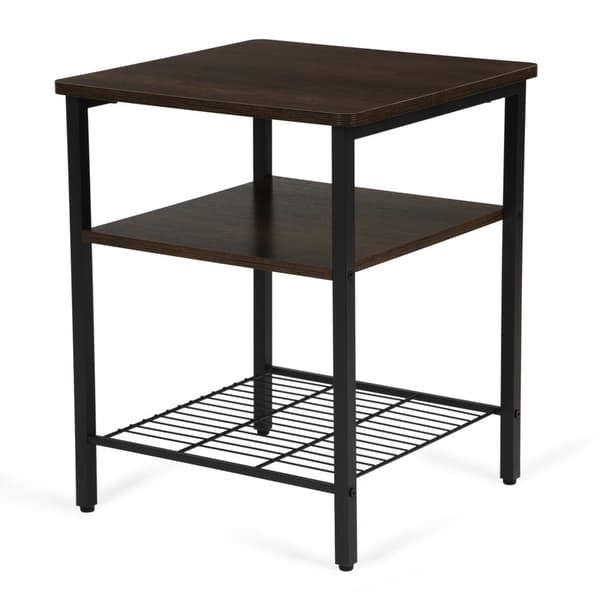Soffbord 3 lager med ställ – Svart