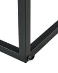 Miniatyrbild 8 av 9: Konsolbord Mörk Trä med Svart Glasskiva Metallram Förvaringsfunktion Rektangulär Modern Design