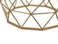 Miniatyrbillede 5 af 6: Sofabord Guld Marmor Effekt Finish MDF Bordplade Jern Base Stue Endebord