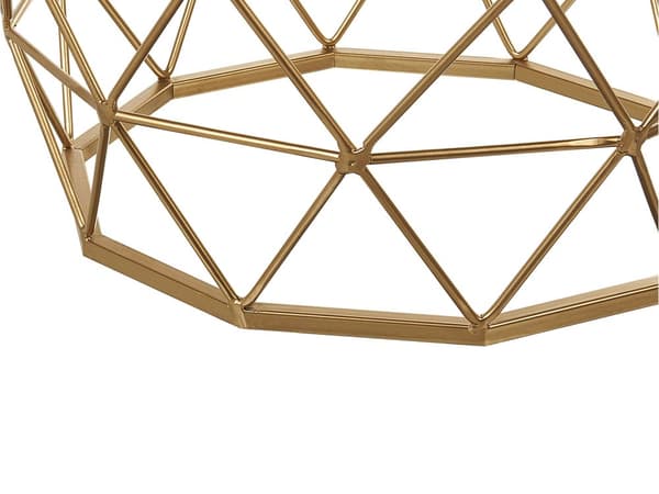 Sivupöytä kultainen 43 x 52 x 43 cm rauta MDF-levy marmorikuvio pyöreä glamour moderni