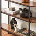 Miniatyrbillede 6 af 8: SoBuy Konsolbord Pladsbesparende Vitrine Vitrineskab Hjørnebord FSB67-WS