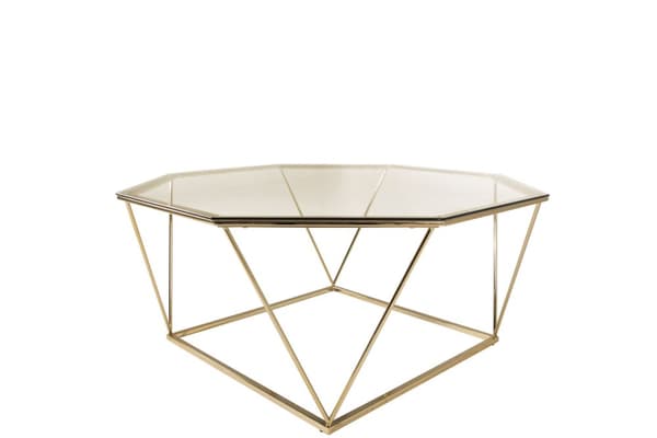 Österlen soffbord Ø100 cm glas røgfarvet.