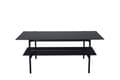 Miniatyrbillede 1 af 6: VonStaf sofabord med hylde 60x120 cm glas sort marmor dekor.