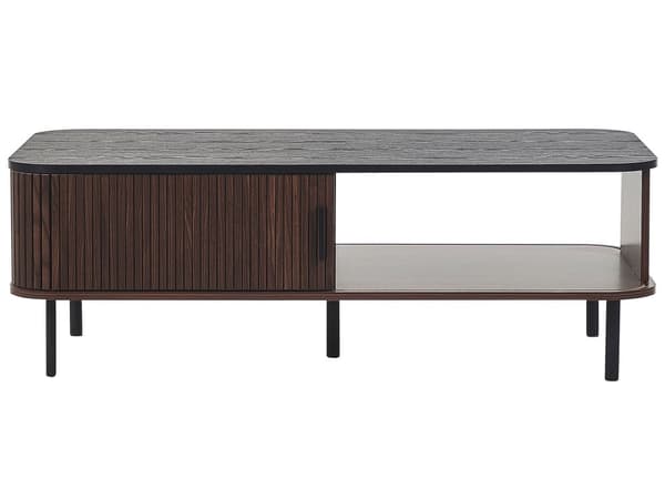 Sofabord mørkt træ finish 41 x 60 x 120 cm rustikke skydedøre skab