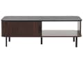 Miniatyrbillede 5 af 9: Sofabord mørkt træ finish 41 x 60 x 120 cm rustikke skydedøre skab