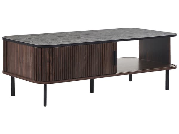 Sofabord mørkt træ finish 41 x 60 x 120 cm rustikke skydedøre skab