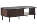 Miniatyrbillede 1 af 9: Sofabord mørkt træ finish 41 x 60 x 120 cm rustikke skydedøre skab