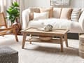 Miniatyrbillede 2 af 8: Sofabord Light Konstrueret Træ Rattan 40 x 50 x 100 cm Rustik med hylde