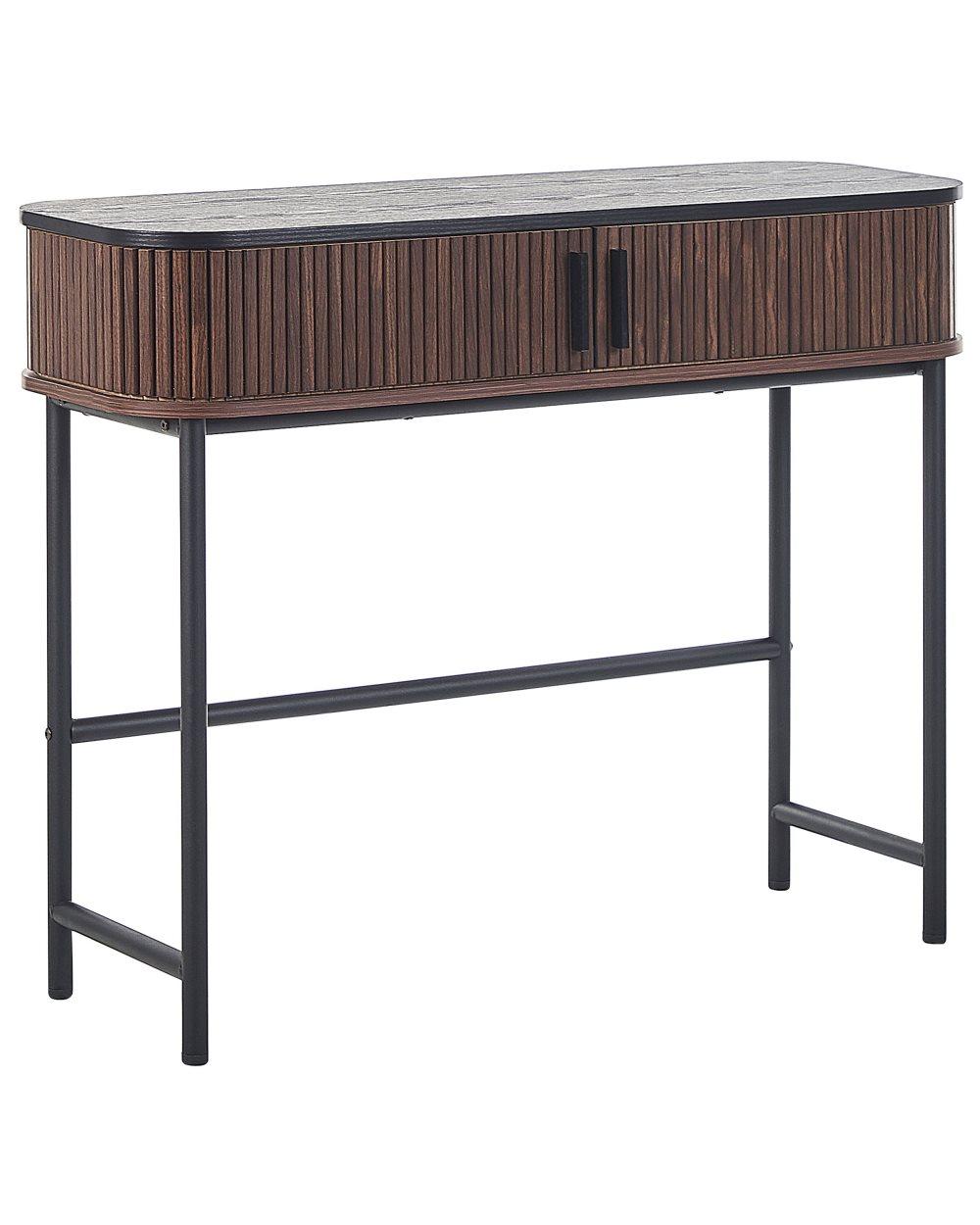 Skänk Mörk Trä med Svart JOSE