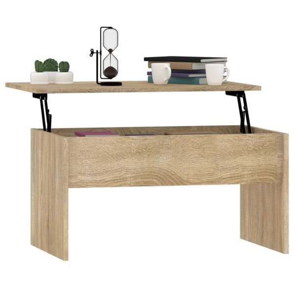 vidaXL Soffbord sonoma-ek 80x50,5x41,5 cm konstruerat trä