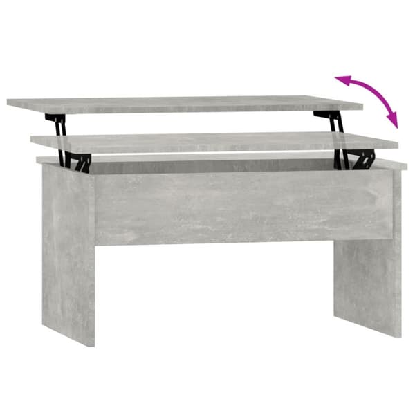 vidaXL Salongbord betonggrå 80x50,5x41,5 cm konstruert tre